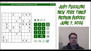 New York Times Medium Sudoku June 7 2026