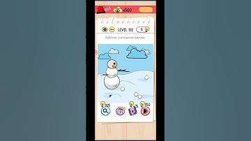 Brain test level 172 solution / build me a snowman☃️ please