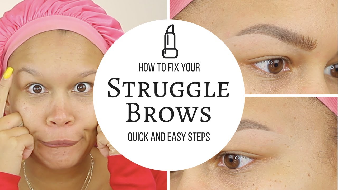 How To Fix Your Struggle Brows [ Tinit Pluck Fill ] Quick Easy Steps Youtube