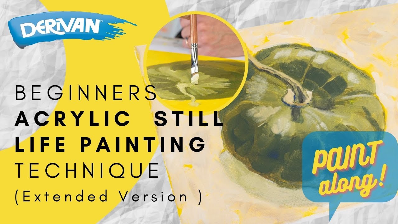 Beginners Acrylic Still Life Painting Technique - Paint along - YouTube