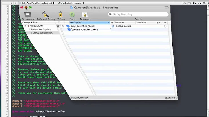 iOS SDK Quick Tip: Global Breakpoints & Objc_Exception_Throw