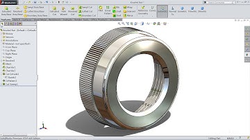 Solidworks tutorial | sketch Knurled Nut in Solidworks