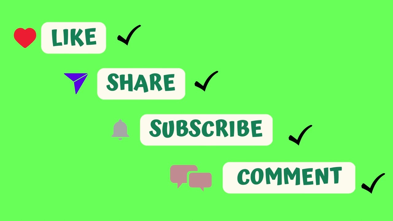 Green Screen Video| Like Share Subscribe Comments