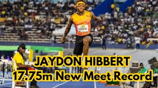 Racer Grandprix tripple Jump with Jaydon Hibbert  17.75  meet Record