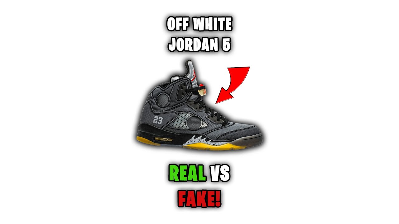 How To Spot Real Vs Fake Off White Jordan 5 Black – LegitGrails