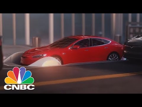 Elon Musk Unveils The Boring Company's Car Elevator For Superhighway Project | CNBC