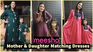 Mother and Daughter Matching Dresses From Meesho