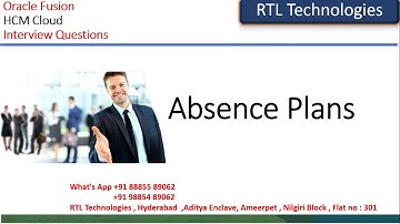 Oracle Fusion Cloud HCM  | Different Types of Absence Plans |Absence Management plan types