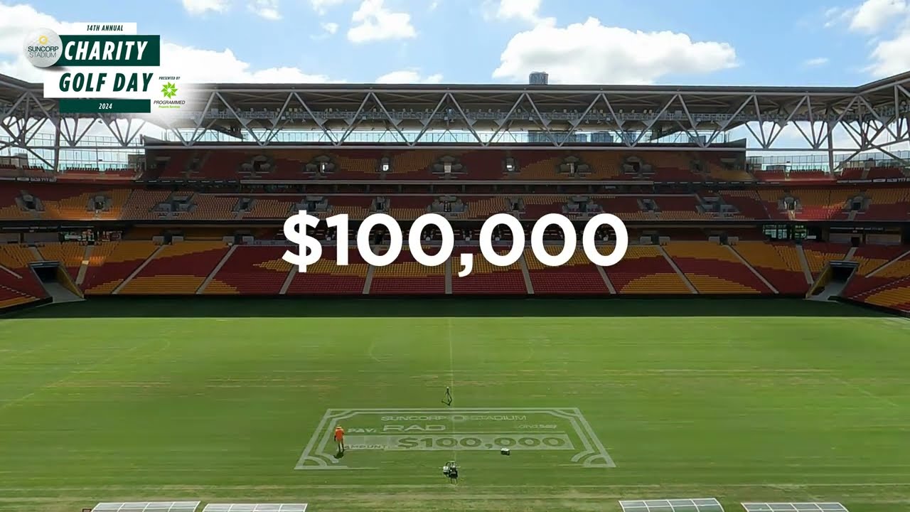 Cheque out Suncorp Stadium's largest donation ever!