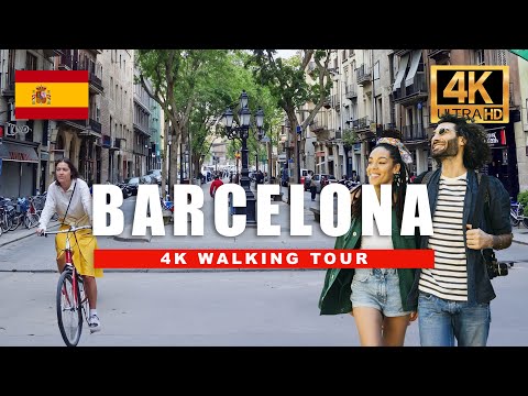 Barcelona, Spain Walking Tour - Central City Walk [4K HDR - 60fps)