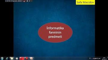 1. İnformasiyanın əsas predmeti(İnformatika)