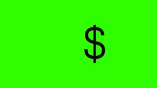 Dollar Symbol Animation - Green Screen Free Footage