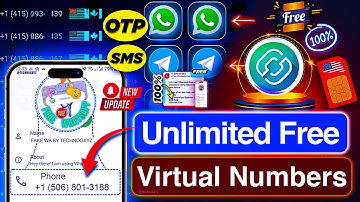 ✅Get FREE USA/CANADA Virtual Number For Whatsapp, Telegram & gmail OTP Verification | 2ndLine Number