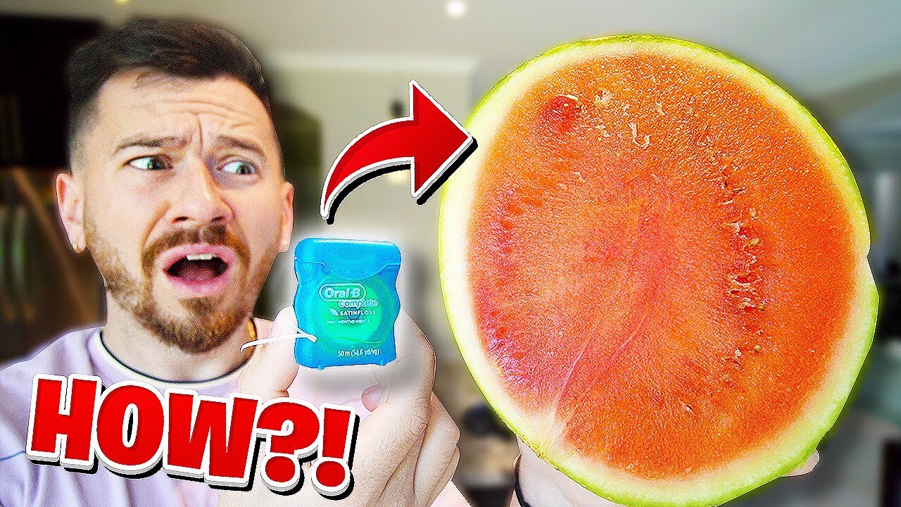 How To Cut A Watermelon With Dental Floss!! *TOP 5 BAR TRICK BETS YOU WILL ALWAYS WIN* How To Cut A Watermelon With Dental Floss!! *TOP 5 BAR TRICK BETS YOU WILL ALWAYS WIN*