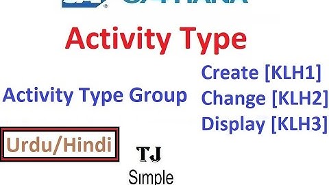 SAP-CO-AT-03 - Create Activity Type Group in SAP S/4HANA [KLH1] [KLH2] [KLH3] - Hindi/Urdu