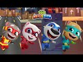 Talking Tom Hero Dash Super Tom Vs Ladybug Angela Vs Super Hank Vs Super Ginger Gameplay