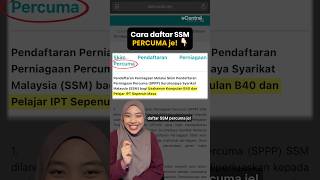 Cara Daftar SSM PERCUMA 2 Tahun (B40 & Pelajar IPT) #perniagaan