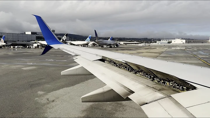 4K United Airlines Boeing 737-800 [N13227] pushback, start up, and takeoff from SFO