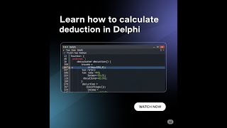 Delphi - How to calculate deduction