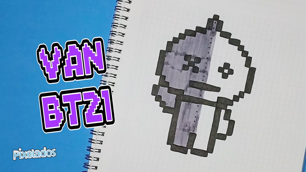 VAN de BT21 PIXEL ART - PIXELADOS - thptnganamst.edu.vn