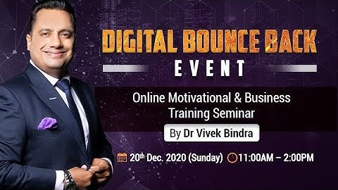 Digital Bounce Back Event - Dr Vivek Bindra I 3.0 l 20 December