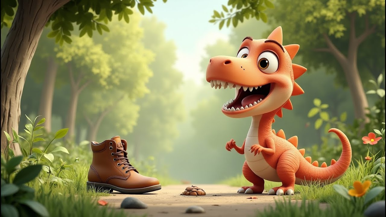 Satuja Lapsille - 🦖Dinosaurus ja Kadonnut Kenkä 🦖