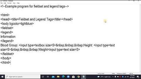 Fieldset and Legend Tags Explained || HTML || in Telugu