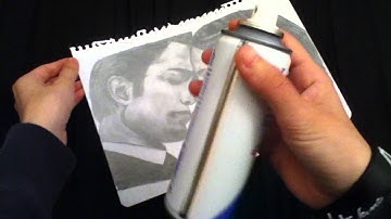 Apply spray fixative - Art