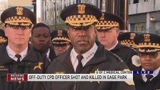 CPD Superintendent Larry Snelling confirms officer shot in Gage Park overnight has been pronounced d