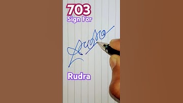 Mastering Rudra: Signature Style Tutorial 🎨✨#calligraphy_art #signature