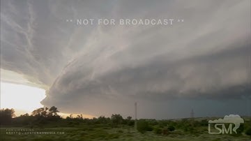 6-17-23 Fort Supply Woodward OK, Dramatic Shelf Cloud Roars Into Town.
