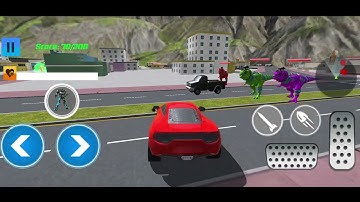 Dino Robot Car: Shooting Game - Dino Robot Transformation Games