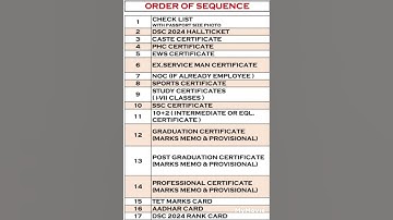 Check list for dsc verification certificates#tgpsc #dsc#hwo#tdoraji55