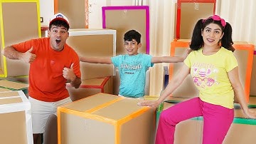Jason Plays Hide and Seek with Colors Boxes Challenge