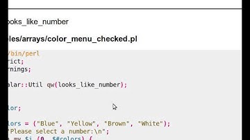 Beginner Perl Maven tutorial 4.10 - Looks like number