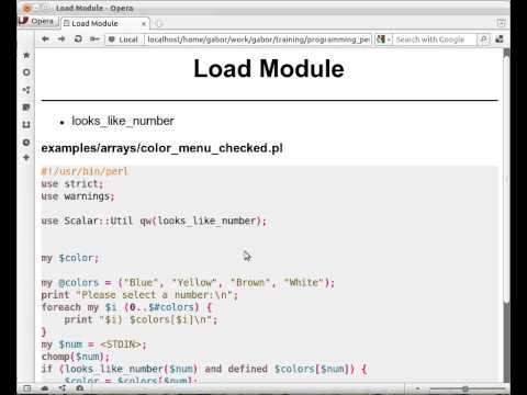 Beginner Perl Maven