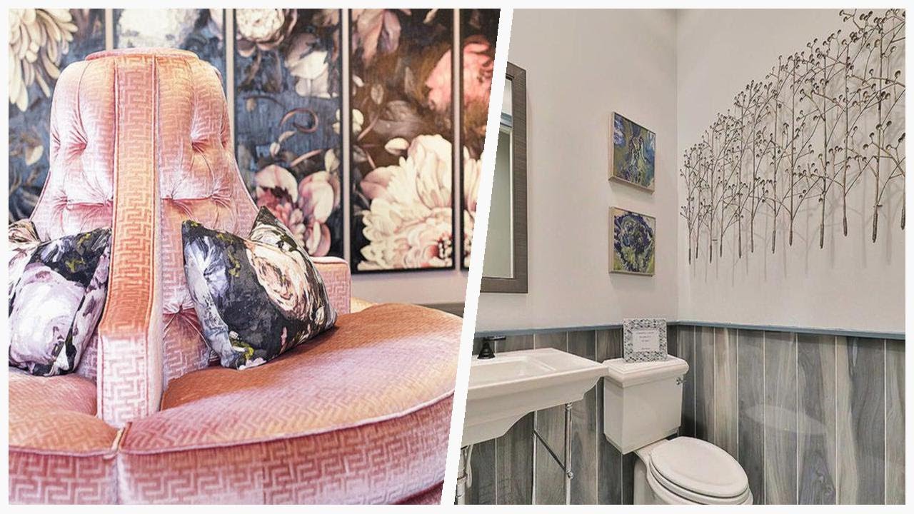 Transforming Small Powder Rooms with Blue & Purple Floors | Designer ...