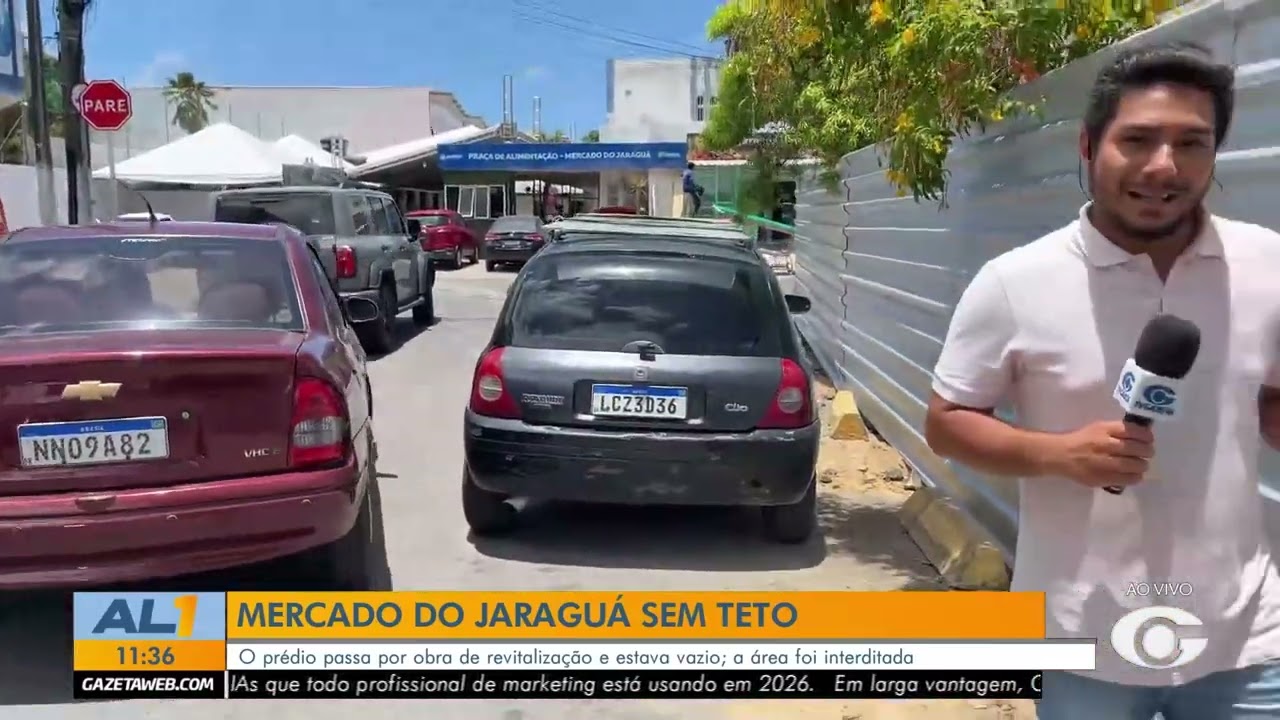 Teto de mercado desaba no bairro do Jaraguá - 07/03/2026