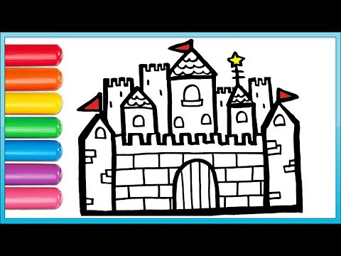 Видео: Как да нарисувате замък