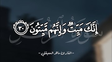 إنك ميت وإنهم ميتون | سورة الزمر | القارئ ماهر المعيقلي