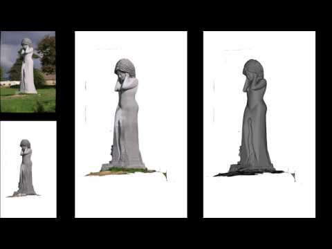 [VALS_SFM_15] 3D reconstruction of Eodez, a rock sculpture, with openMVG and CMPMVS.