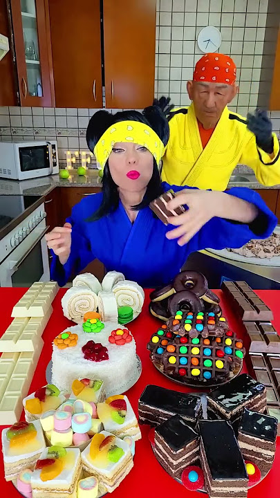 Ice cream challenge! Chocolate vs vanilla sweets #Shorts