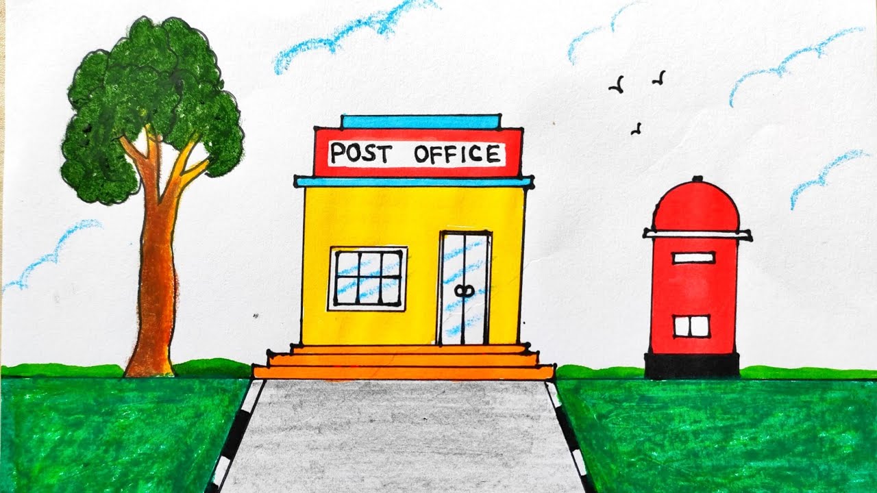 Post Office Day Easy World Post Office Day Drawing Post Box Drawing Maxresdefault
