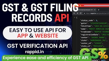 GST & GST Filing Api | GST Verification API | GST Filing Records API | API