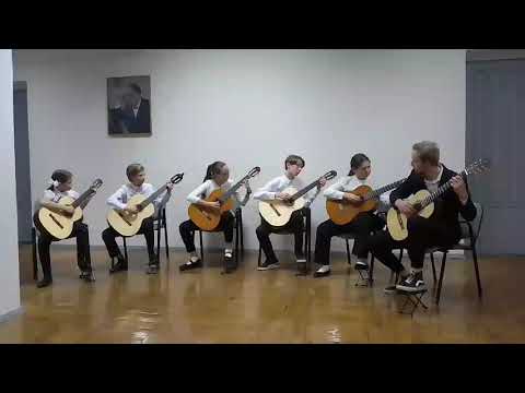 Ансамбль гитаристов ДМШ 1 им. Г. Синисало. Е. Дербенко. Фронтовой вальс.