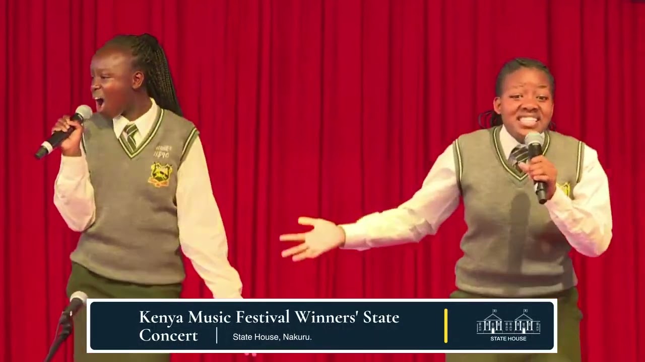 STATE HOUSE GIRLS' LIT PERFORMANCE DURING KENYA MUSIC FESTIVAL WINNERS' STATE CONCERT!!