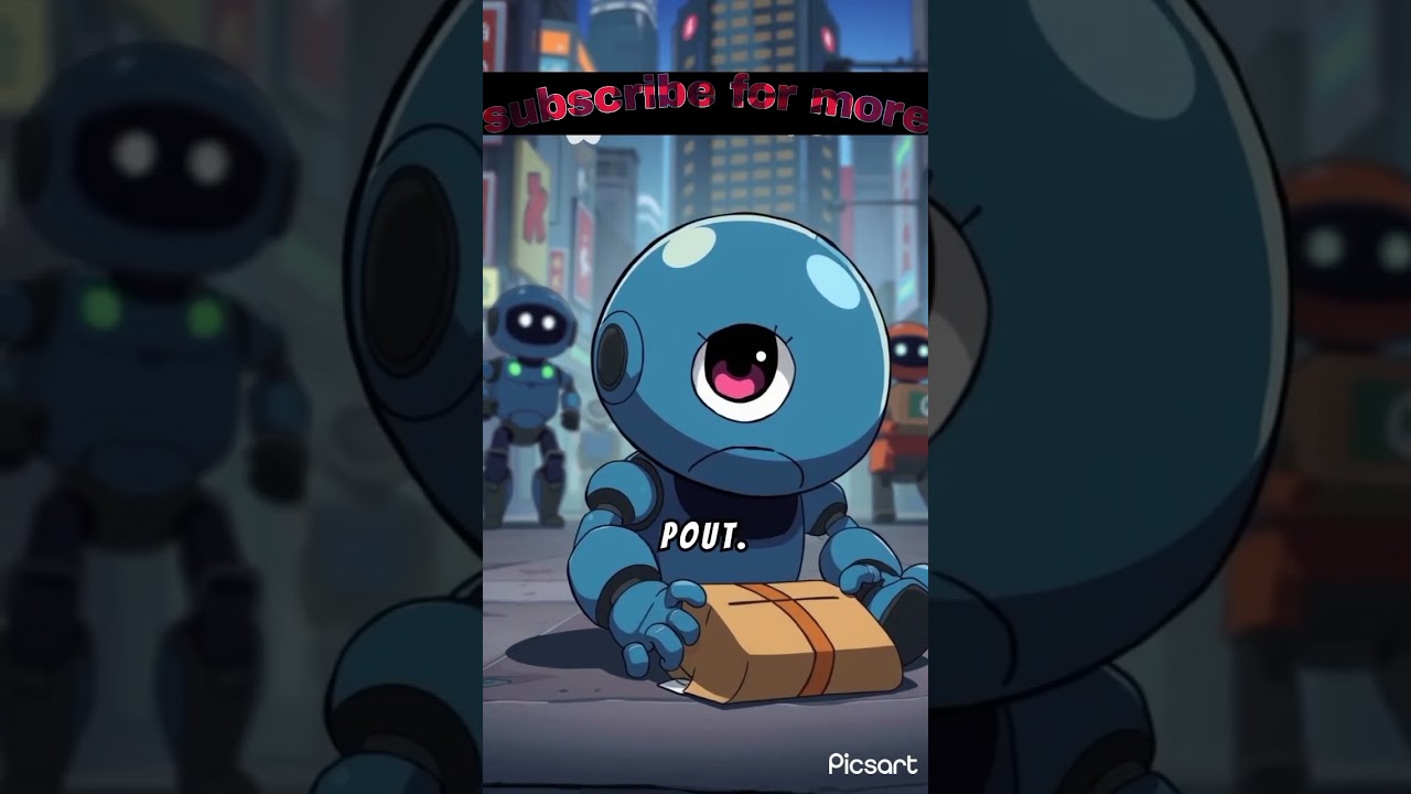 Pout was a small, round robot with a single, expressive eye.