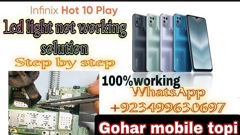 Infinix hot 10 play Lcd light not working/ infinix hot 10 Lcd light ic solution/hot10 play Lcd lite