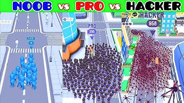 🔴Noob vs Pro vs Hacker 🔴 Crowd City | Crowd City Gameplay 😨| #livestream #live #viralvideo