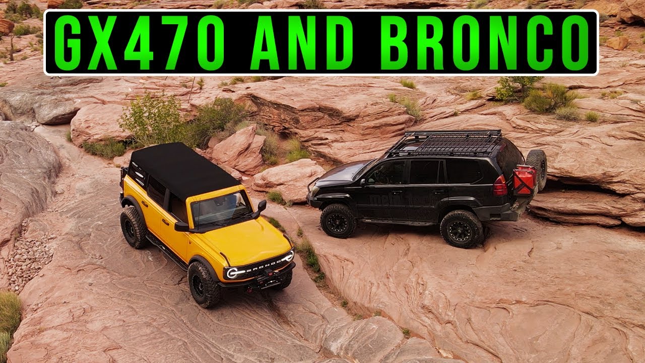Ford Bronco and Lexus GX470 in Moab | Hells Revenge X Moab Rim Trail